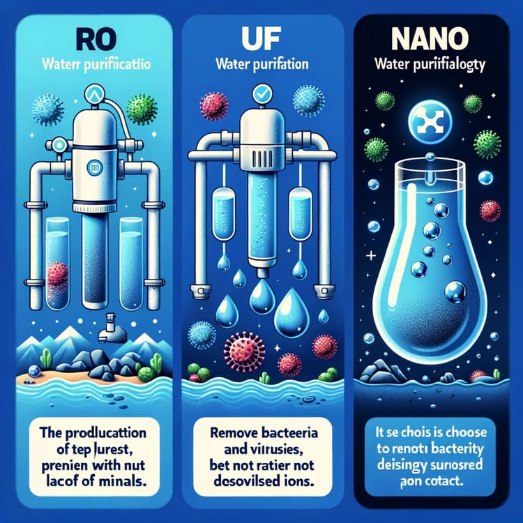So Sánh Hiệu Quả Lọc RO, UF và Nano