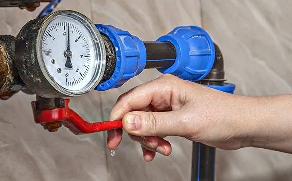 do áp lực nước quá yếu