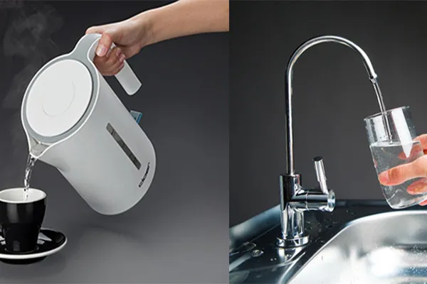 khác nhau về nguồn nước sau khi lọc