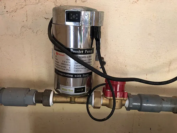 áp lực bơm yếu