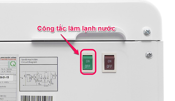 không bật công tắc làm lạnh thì máy sẽ không hoạt động