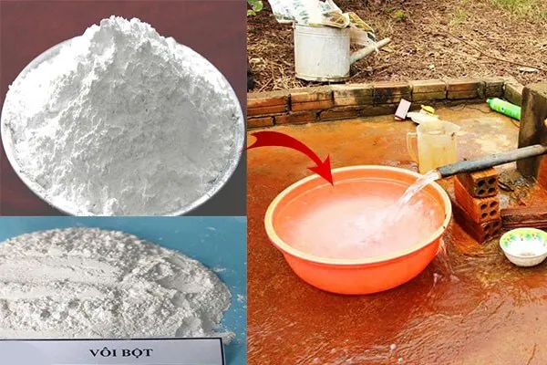 khử phèn bằng vôi