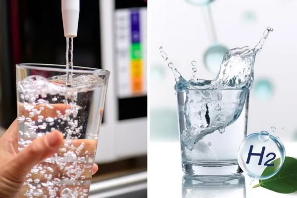 nước ion kiềm giàu hydrogen và nước lọc tinh khiết